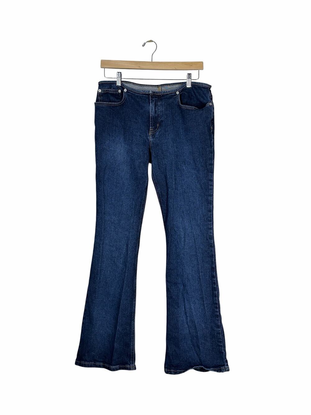 Ralph Lauren RL Bound Waistband Bootcut Jeans Dark Wash Women's Size 11/12 Y2K